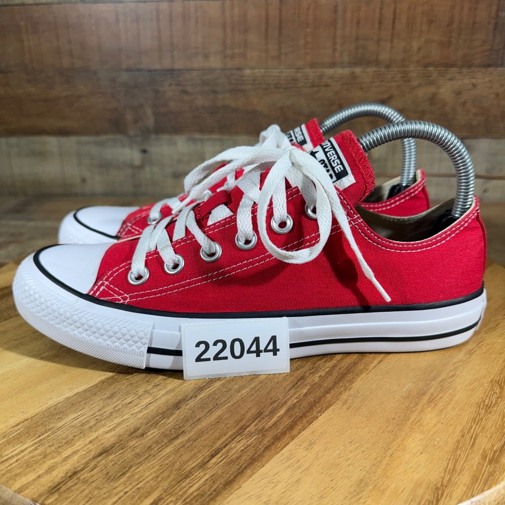 Converse All Star Shoes Unisex Mens 6 Womens 8 Red Low Top M9696 Canvas Sneakers